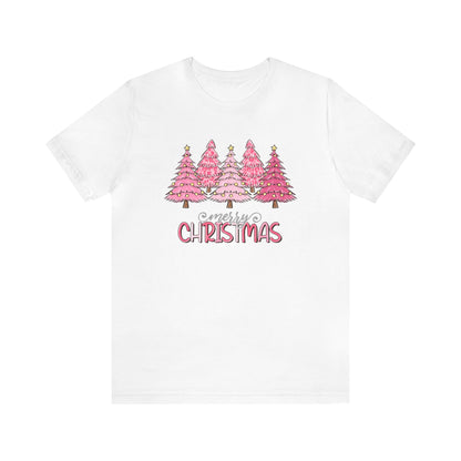 Pink Merry Christmas Tree D Holiday TShirt