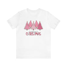 Load image into Gallery viewer, Pink Merry Christmas Tree D Holiday TShirt
