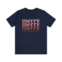 Load image into Gallery viewer, Merry Merry Merry Christmas Holiday Tee
