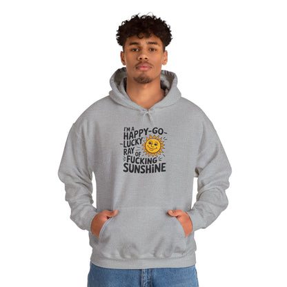 Hoodie Happy Go Lucky Ray of Sunshine Funny NSFW Hooded Sweatshirt