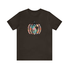 Load image into Gallery viewer, Boho Fall Patchwork Pumpkin Tshirt
