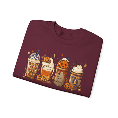 Halloween, Coffee Lovers, Pumpkin Sweatshirt