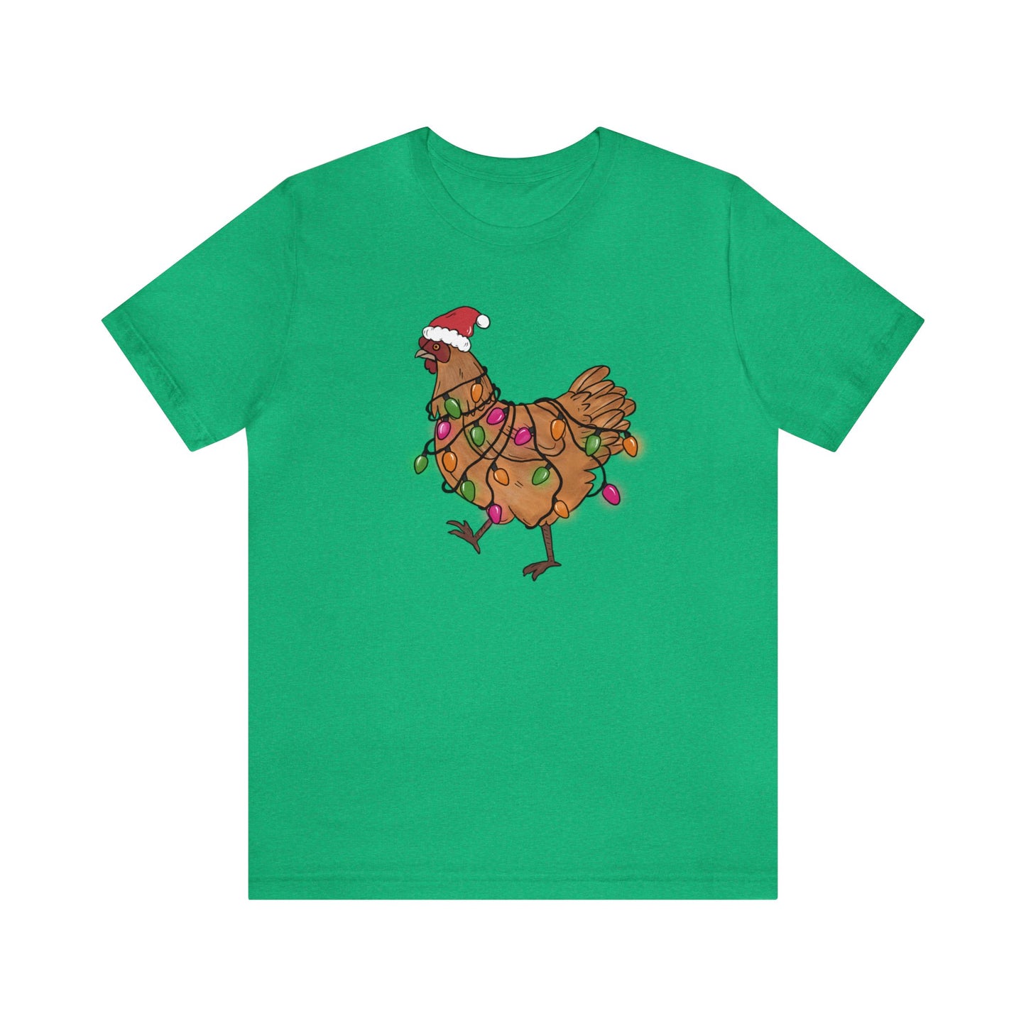 Holiday Christmas Chicken decked out in lights TShirt