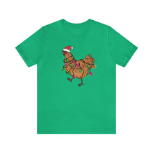 Load image into Gallery viewer, Holiday Christmas Chicken decked out in lights TShirt
