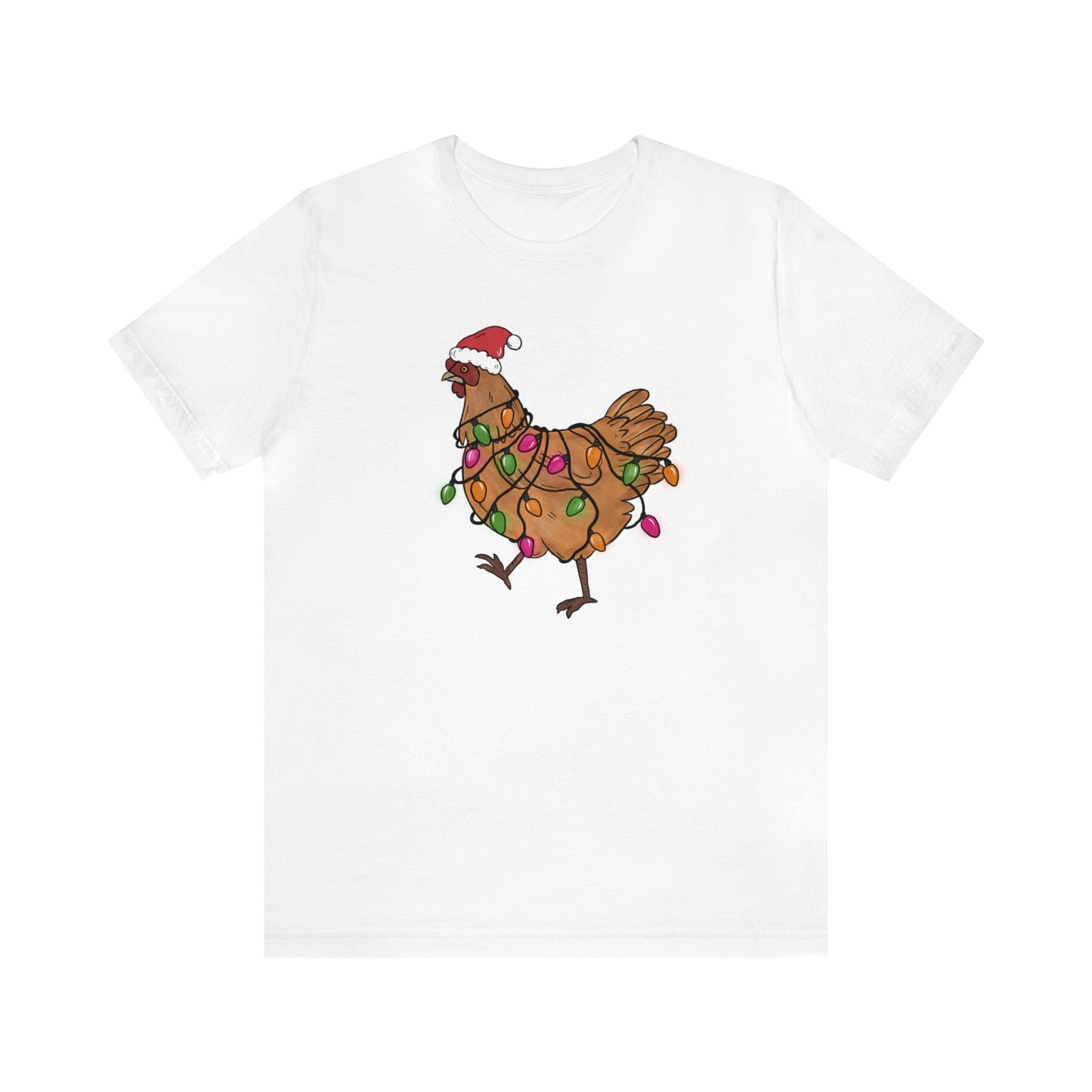 Holiday Christmas Chicken decked out in lights TShirt