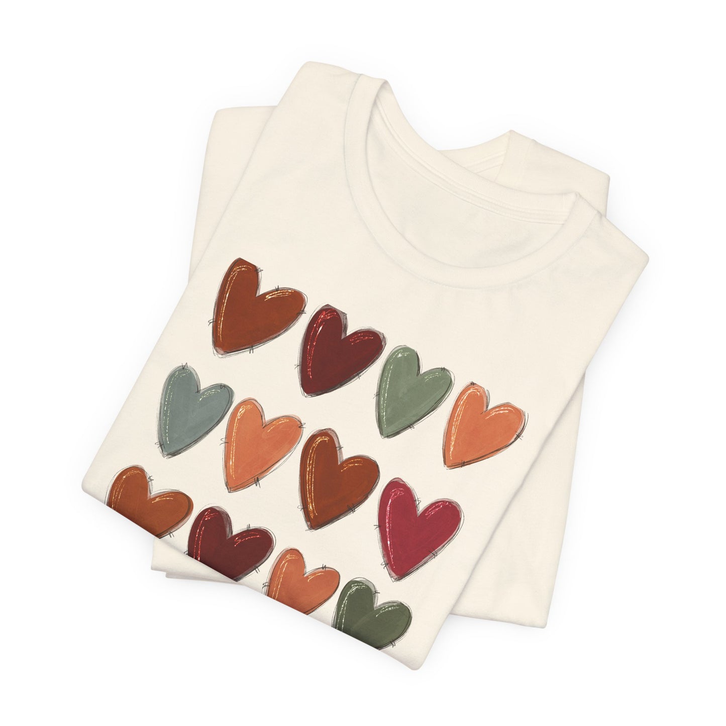 Fall Hearts Thanksgiving Halloween Tshirt