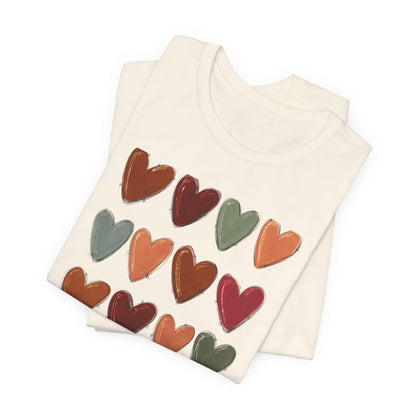 Fall Hearts Thanksgiving Halloween Tshirt