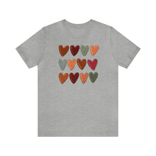 Load image into Gallery viewer, Fall Hearts Thanksgiving Halloween Tshirt
