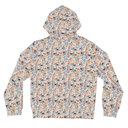 Peach Mushrooms Women’s Full-Zip Hoodie (AOP)