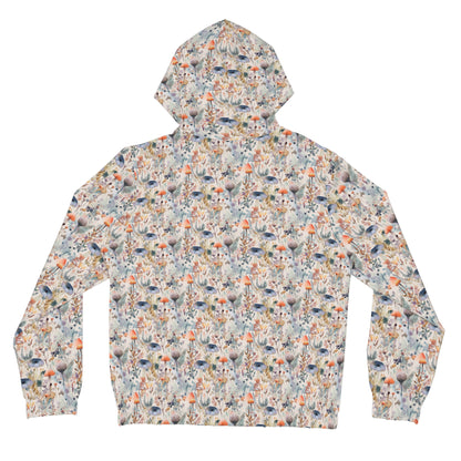 Peach Mushrooms Women’s Full-Zip Hoodie (AOP)