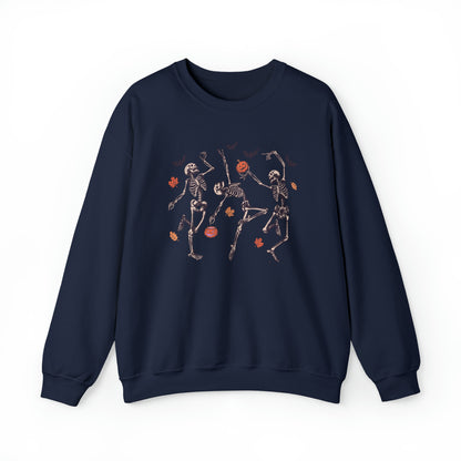 Dancing Skeletons Halloween Fall Sweatshirt