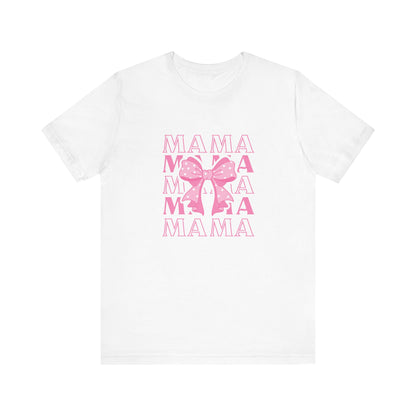 "Mama" Coquette Pink Bow T-Shirt