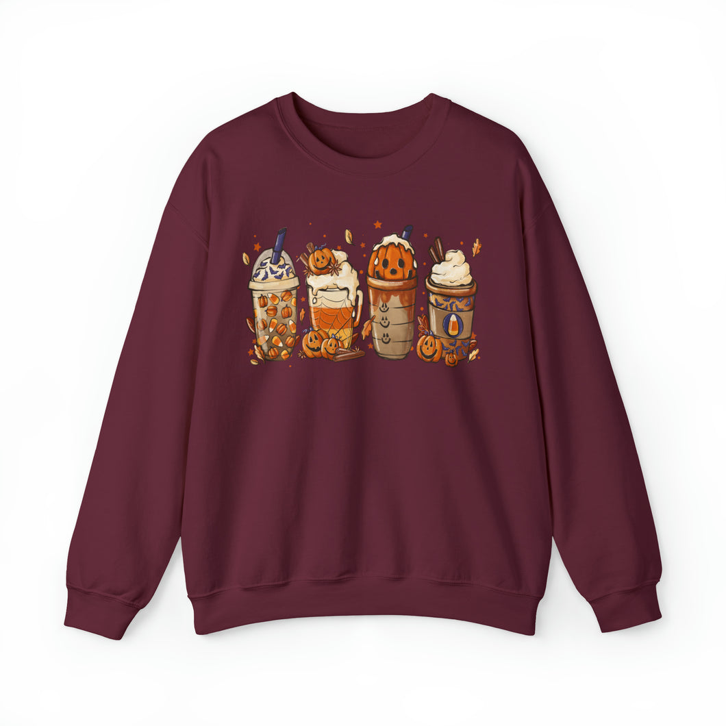 Halloween, Coffee Lovers, Pumpkin Sweatshirt