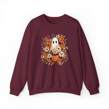 Load image into Gallery viewer, Floral Ghost Halloween Fall Sweatshirt
