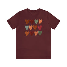 Load image into Gallery viewer, Fall Hearts Thanksgiving Halloween Tshirt
