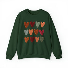 Load image into Gallery viewer, Fall Hearts Thanksgiving Crewneck Sweatshirt
