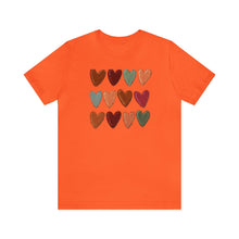 Load image into Gallery viewer, Fall Hearts Thanksgiving Halloween Tshirt
