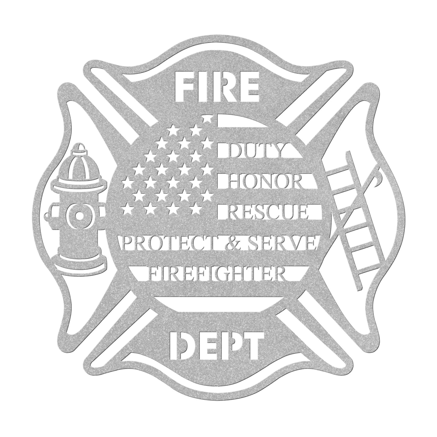 A Firefighter's Promise Shield Metal SIgn